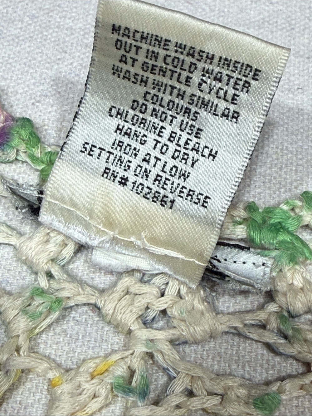 ADORE Multicolor Semi-Sheer Crochet Pullover Top - Size Large - Picture 13 of 15